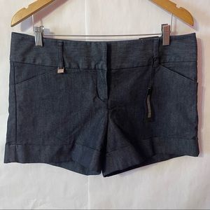 Express Design Studio Chambray Shorts Size 12 Cuffed Hem NWT